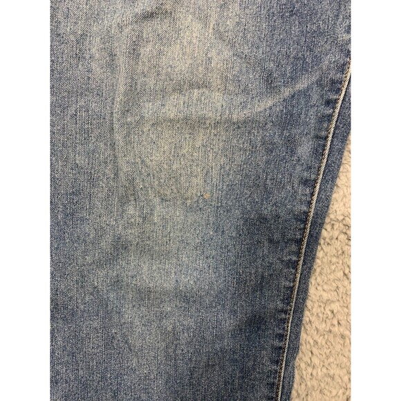 Womens Code Bleu Denim Jeans 12 High Rise Flat Front Pocket Distressed - Picture 4 of 12